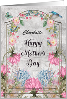 Mother’s Day Custom Name Beautiful and Colorful Flower Garden card