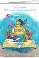 Granddaughter Back to School Ocean Scene card