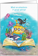First Grade Back to School Ocean Scene card