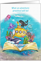 Preschool Back to School Whimsical Ocean Scene card