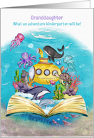 Granddaughter Kindergarten Back to School Whimsical Ocean Scene card