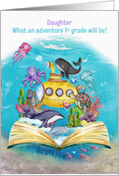 Daughter 1st Grade Back to School Whimsical Ocean Scene card