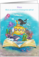 Niece Kindergarten Back to School Whimsical Ocean Scene card