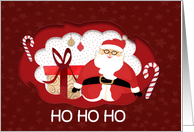 Merry Christmas Santa Ho Ho Ho Paper Cut Style card