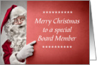 Board Member Business Merry Christmas Santa and Stars card