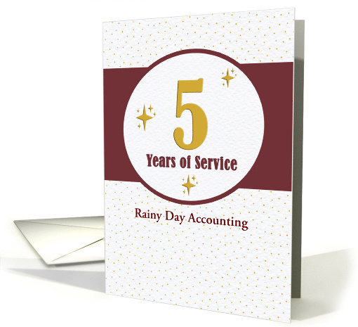 Employee Anniversary 5 Years of Service Custom Business Name card