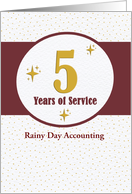 Employee Anniversary 5 Years of Service Custom Business Name card