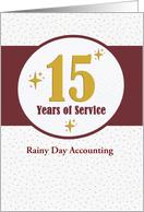 Employee Anniversary 15 Years of Service Custom Business Name card