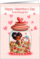 Granddaughter Valentine’s Day Little African American Girl card