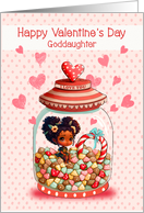 Goddaughter Valentine’s Day Little African American Girl card