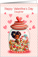 Daughter Valentine’s Day Little African American Girl card