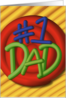Dad Father’s Day Number 1 Dad Bold Word Art card