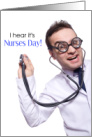 Nurses Day Funny Male Nurse with Stethoscope card