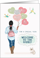 Teen Girl Adoption Welcome to the Family African American Teen Girl card