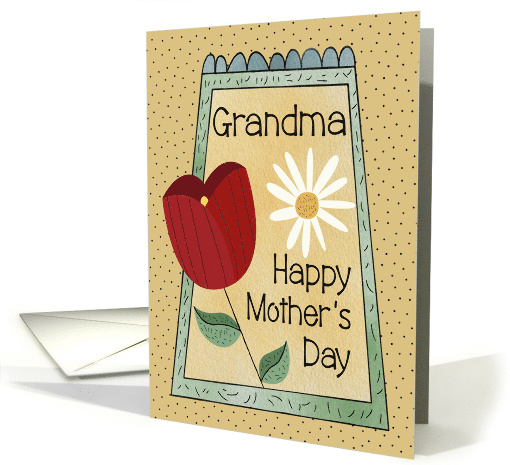Grandma Mother's Day Whimsical Flowers and Frame card (1764706)