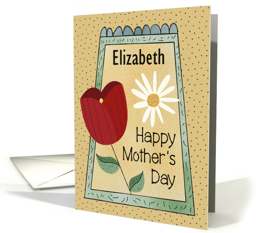 Elizabeth Mother's Day Whimsical Flowers and Frame card (1764802)