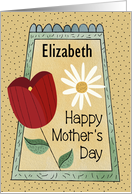 Elizabeth Mother’s Day Whimsical Flowers and Frame card