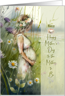 Niece Mother to Be Mother’s Day Pregnant Woman in Flowers card