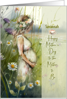 Savannah Mother to Be Mother’s Day Pregnant Woman in Flowers card