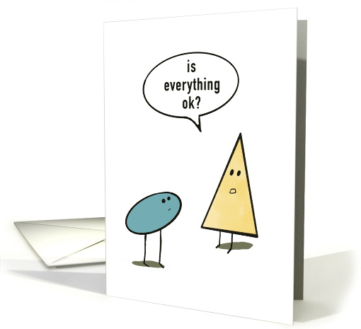 Thinking of You Cute Line Illustration and Humorous Pun card (1767418)
