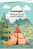 Granddaughter Summer Camp Wishes of Fun Camping Scene card