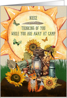 Niece Summer Camp Thinking of You Camping Gear card
