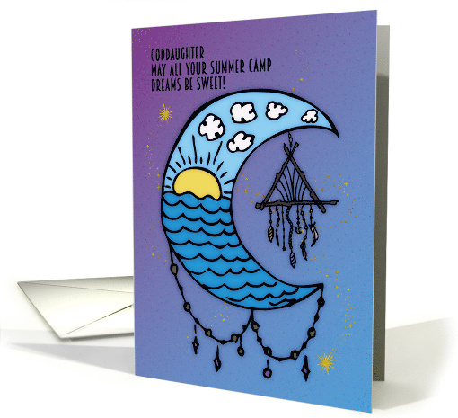 Goddaughter Thinking of You at Summer Camp Dreamcatcher card (1776736)