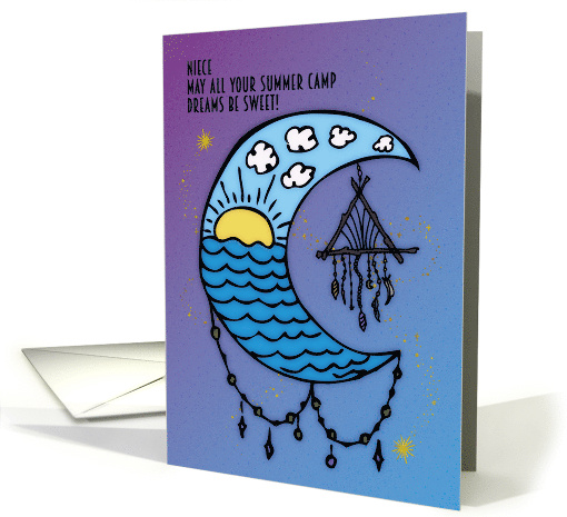 Niece Thinking of You at Summer Camp Dreamcatcher card (1776744)