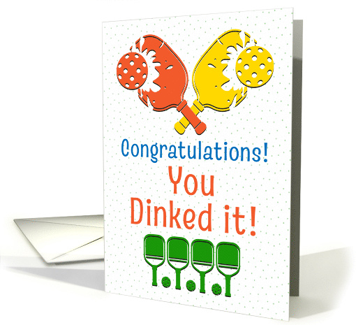 Congratulations on Winning Pickleball Match Tournament or Game card