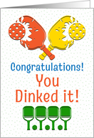 Congratulations on Winning Pickleball Match Tournament or Game card