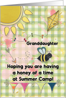 Granddaughter Summer Camp Thinking of You Cute Bee card