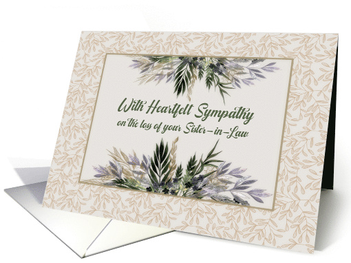 Sister in Law Sympathy Soft and Feminine Floral Sprays card (1777680)