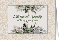 Cousin Sympathy Soft and Feminine Floral Sprays card