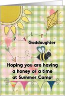 Goddaughter Summer Camp Thinking of You Cute Bee card