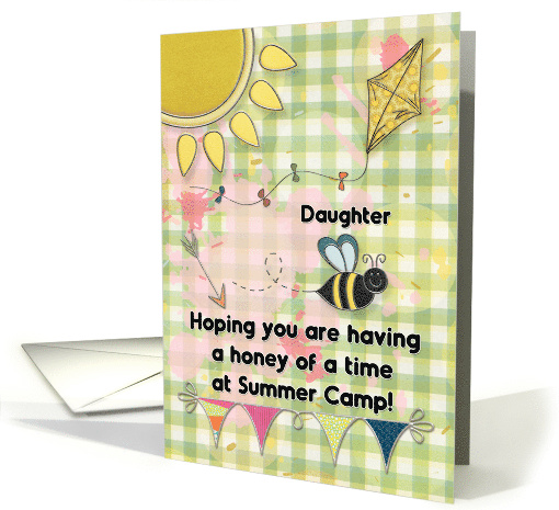 Daughter Summer Camp Thinking of You Cute Bee card (1777870)