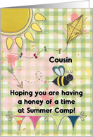 Cousin Summer Camp Thinking of You Cute Bee card