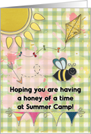 Summer Camp Thinking of You Cute Bee card