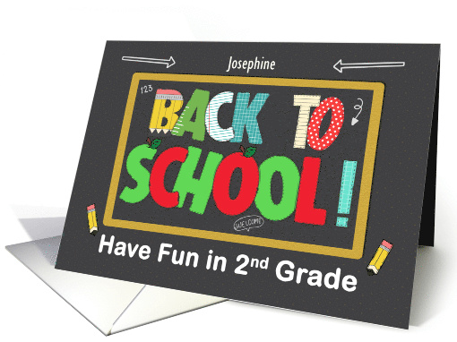 Josephine Back to School 2nd Grade Custom Name Fun School... (1780660)