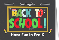 Granddaughter Pre-K Back to School Fun School Patterns card