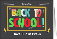 Grandson Pre-K Back to School Fun School Patterns card
