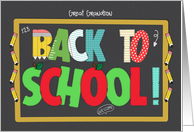 Great Grandson Back to School Fun School Patterns card