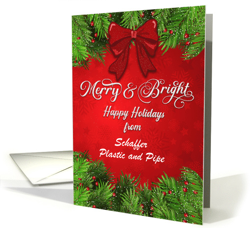 Business Christmas Custom Name Merry and Bright Christmas... (1789154)