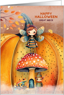 Great Niece Halloween Little Fairy with Friends card