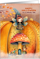 To a Special Girl Halloween Little Fairy with Friends card