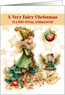 Goddaughter Fairy Christmas Greetings card