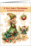 Daughter Fairy Christmas Greetings card