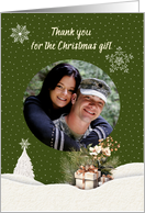 Christmas Gift Thank You Custom Photo Winter Scene card