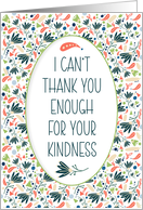 Thank You For Kindness Pretty Folk Art Pattern card