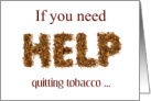 Quitting Tobacco Encouragement and Help card