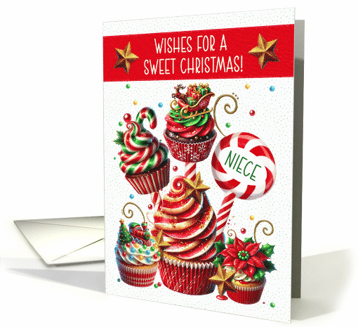 Niece Christmas Sweet Christmas Cupcakes card (1886292)